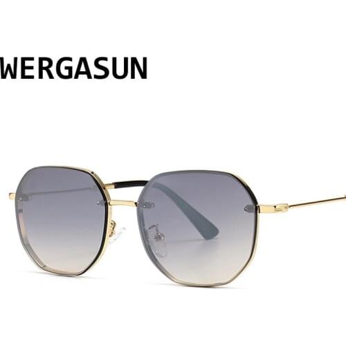 WERGASUN Vintage Sunglasses Women Shades Retro Classic Black Sun Glasses Female Male Luxury Brand Designer Oculos De Sol