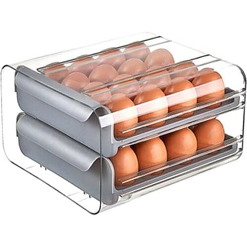 Drawer Type Egg Storage Box Refrigerator Fresh Keeping Egg Finishing Artifact Kitchen Thickened Large Capacity
