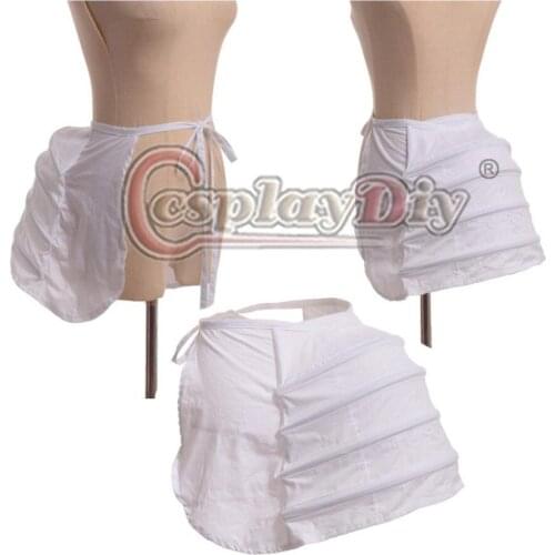 Cosplaydiy 4 Hoops Victorian Petticoat Crinoline Underskirt Women Frame Pannier Bustle Petticoat L320