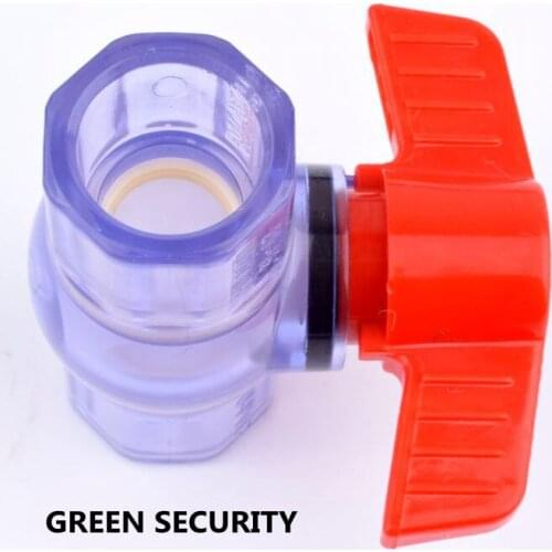 1pc 20-63mm Transparent UPVC Acrylic Ball Valve Coupler Garden Irrigation Water Pipe Connector Aquarium Adapter Pipe Adapter DIY