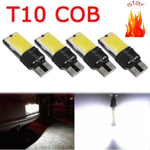 10 x T10 COB CANBUS 194 W5W LED Error Free Car Light Automotive CAN BUS Lamp Bulb Color White Red Green Blue Yellow