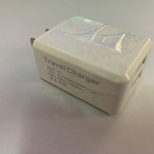 100pcs Universal 5V 2.4A US Plug 2 Dual USB Charger Fast Charging Adapter for iPhone Samsung mobile phone