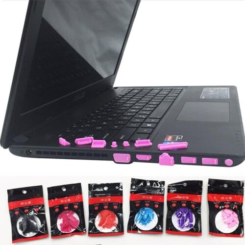 13pcs/Bag Silicone Elastic Anti-dust Laptop Port Protector Dustproof Notebook Computer Port Plug Cover Stopper Keyboard Covers