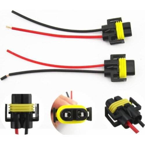 2 pcs H11 H8 Wire Harness Socket Female Adapter for Headlight Fog Light