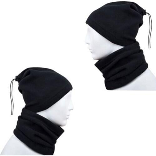 4 in 1 Scarf Winter Unisex Women Men Black Sports Warm Thermal Snood Neck Warmer Face Mask Beanie Hats Wear Collar