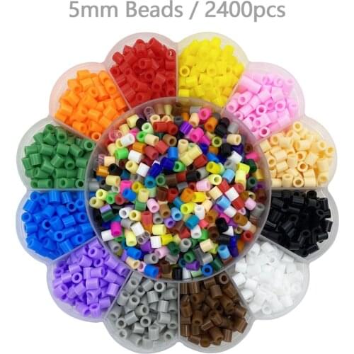5mm About 2400pcs Flower box Hama Beads jigsaw puzzle Perler Fuse Iron Beads DIY Toy For Kids High Quality