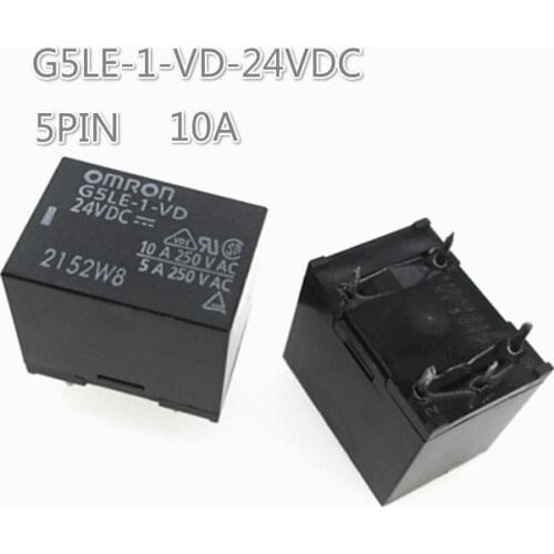 5PCS/10PCS NEW relay G5LE-1-VD G5LE-1-VD-24VDC G5LE1VD-24VDC G5LE 1 VD 24VDC G5LE1VD 10A 5PIN
