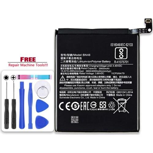 44000mAh Battery BN46 For Xiaomi Redmi 7 Redmi7 Redmi Note 6 Redmi Note6 Note8 Note 8 Bateria + Free tool