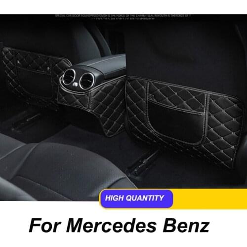 Car Anti Child Kick Pad Interior Seat For Mercedes Benz w211 w210 W212 GLC W204 Protective Pad Leather Waterproof