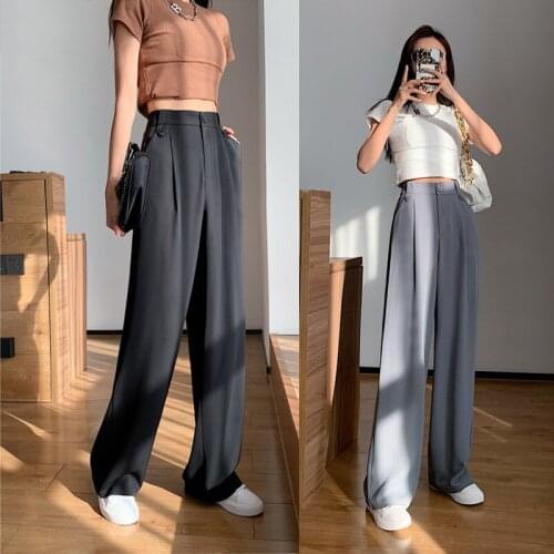 Latin Dance Pants Women Adult National Standard Dance Practice Black Gray Loose Wide-Leg Trousers Modern Dance Clothes DQL5412