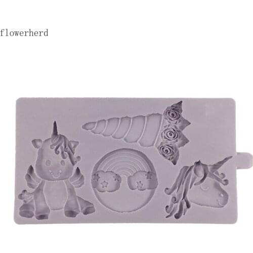 DIY Cake Decorating Tools Unicorn Cookie Mold Fondant Tool Silicone Mold Cake Chocolate Mold Cake Decorating Animals Pastry Mold