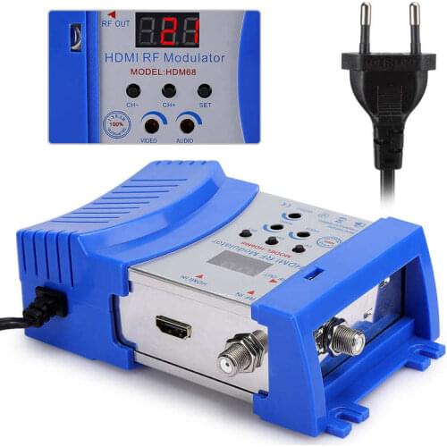 HDM68 HD Modulator Digital support-HDMI RF VHF/ UHF Frequency Computer Accessories EU Plug100-240V HD Digital Modulator