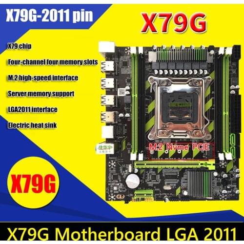 LGA 2011 Motherboard SATA 3.0 PCI-E M.2 Slot 2 Channel Mainboard for Xeon E5 Core i7 Desktop Computer Supports DDR3 RECC