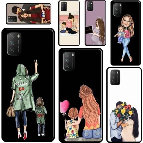 Baby Mom Fashion Girl For POCO X3 Pro M3 F1 F2 F3 Phone Case For Xiaomi Mi 11 Lite 9 10 A3 Mi 11 Ultra 10T Pro