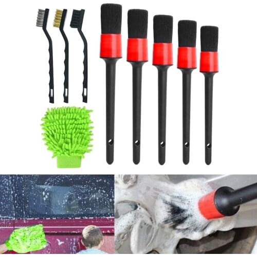 Detailing Brush Set for Cleaning Weels, Interior Leather, Air Vents, Emblems