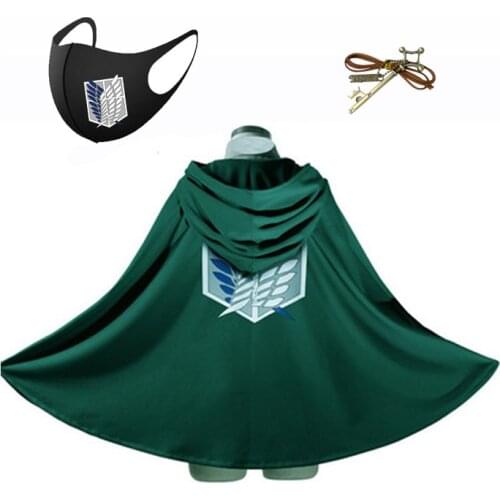 On Sale Anime Attack on Titan Cloak Shingeki no Kyojin Scouting Legion Aren / Levi Capes Cosplay Costume