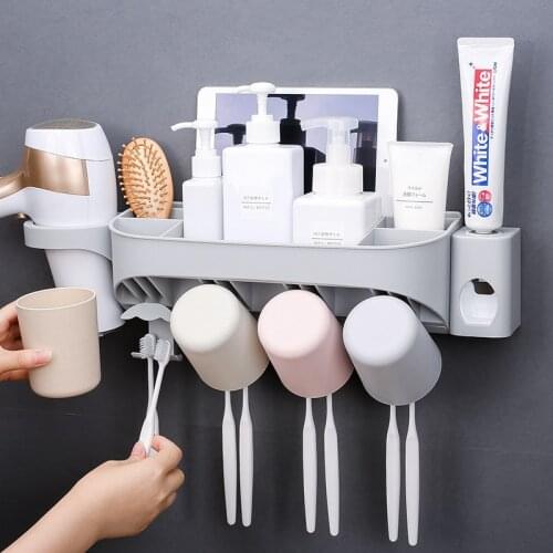 Toothbrush Holder Wall Mount Rack Shelf Toothpaste Organizer Bathroom Gadgets Storage Water Resistant Toothbrush Cover H1168