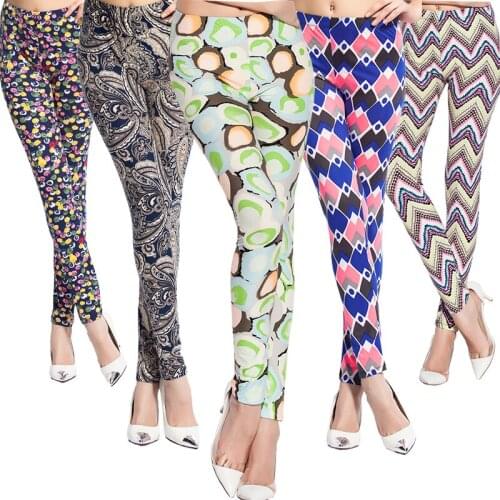 Newest 2020 Personality Print Soft Cotton With Spandex Leggings Fashion Women Sexy Female Pencil Pants S.M.L.XL