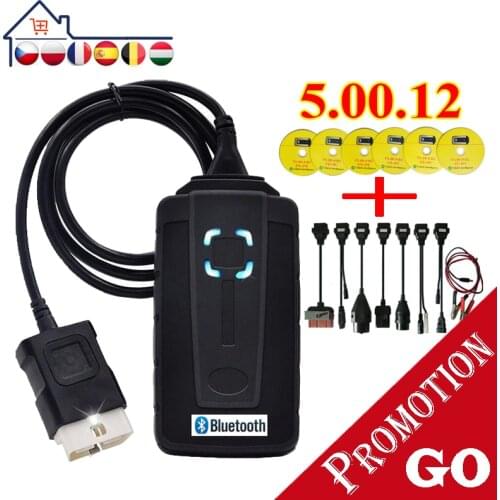 OBD2 scanner v5.00.12 TCS VD DS150 pro plus scanner Bluetooth WOW V5.00.8 R2 car diagnostic tool truck cables