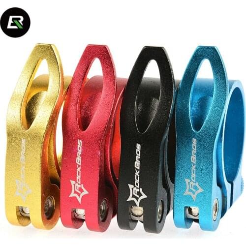Rockbros 31.8mm 34.9mm Quick Release Seatpost Clamp Bicycle Seat Clamp Ultralight Aluminum Mountain Bike Seat Post Cycling Parts