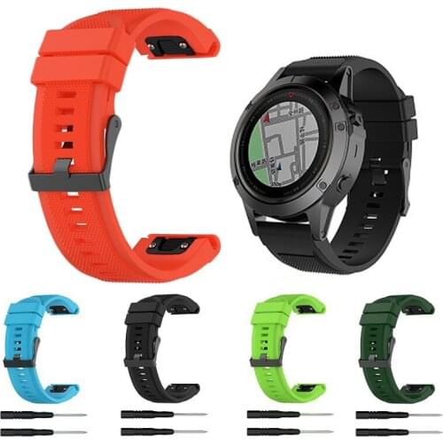 26mm quick fit strap for Garmin Fenix 6X 5X smart watch accessories Bracelet sport silicone wrist strap band for Garmin Fenix 3
