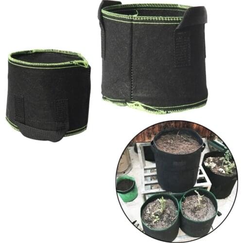 Garden Pots Plant Vegetable Pouch Round Aeration Pot Container Grow Bag Non-woven fabric Cropping Plant bags 1 Pcs