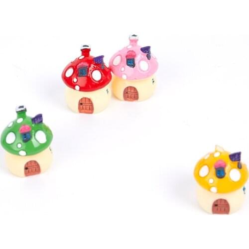 DIY Resin Fairy Garden Craft Decoration Miniature Micro Gnome Terrarium Mediterranean House Mushroom Castle Gift