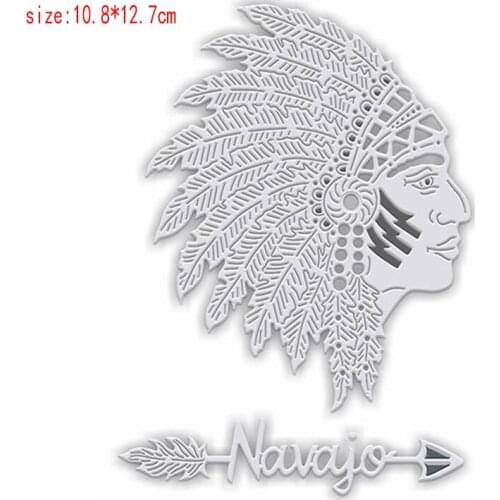 Sirius Primitive indians Metal Cutting Dies Stencils Template for DIY Scrapbooking Embossing Paper Cards Album Making Craft Die