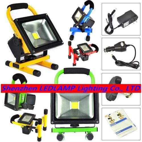 High Lumens LED Floodlight 20W Rechargeable LED Camping Light Search Light Outdoor emergency led lighting lamp with charger