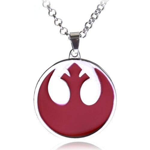 Rebel Alliance Badge I Love You I Know Silver Color Pendant Fashion Movie Jewelry For Men And Women Wholesale