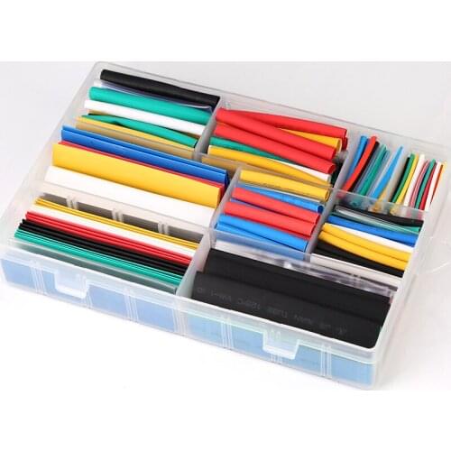 385pcs 2:1 Heat Shrink tubing in 7 Colors 9 Sizes Tubing Wrap Sleeve Set Combo Assorted Heat Shrink Tube Kit for DIY