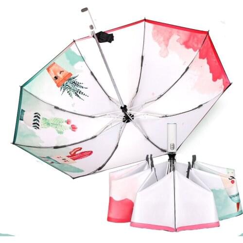 Automatic Umbrellas Women Reverse Rain Umbrella Folding Business Windproof Anti-UV Parasol Man Woman Fashion Sunshade Paraguas