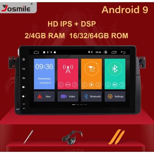 Josmile 1 Din Android 9.0Car Multimedia Player For BMW E46 M3 Rover 75 Coupe Navigation DVD Car Radio Audio 318/320/325/330/335