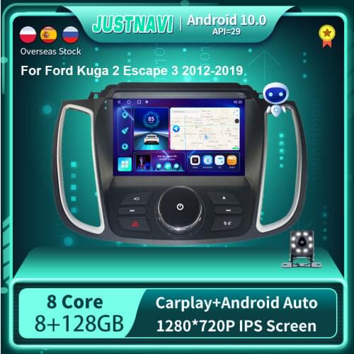 OKNAVI Android 10 Car Radio For Ford Kuga 2 Escape 3 2012-2019 GPS Multimedia Stereo Auto Player Carplay Stereo OBD Bluetooth 9"