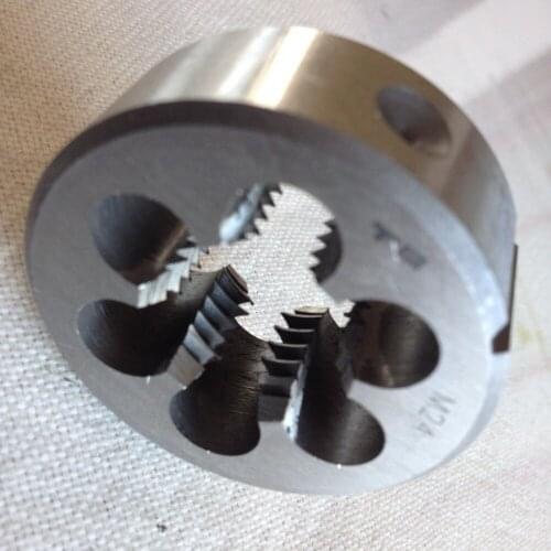 Free shipping of 1PC Metric left hand manual die M24*1.0/1.5/2.0/3.0mm for threading iron aluminum copper metal workpieces