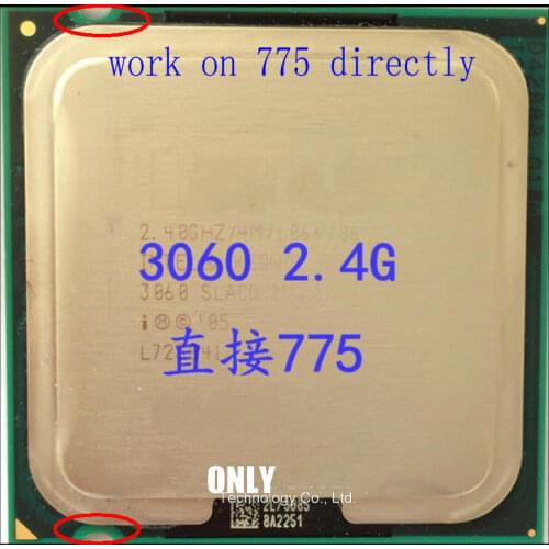 Free shipping 3060 Desktop CPU Xeon Processor 3060 (4M Cache, 2.40 GHz, 1066 MHz FSB) scrattered pieces