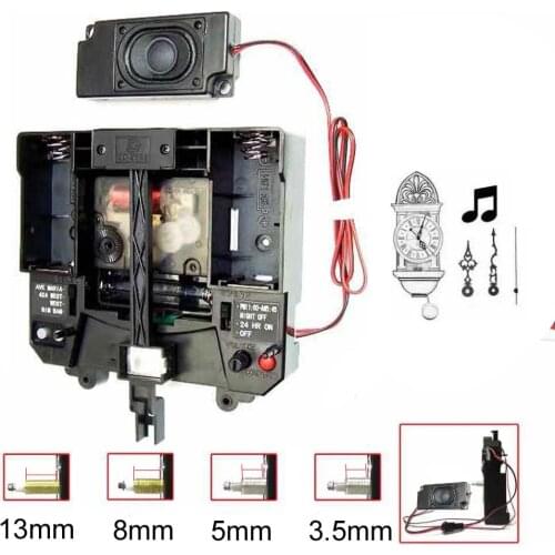 4 sizes Long Shaft Chime Clock Movement 3.5/5/8/13mm Pendulum Swing Silent clock Mechanism, old grandfather clock replacement