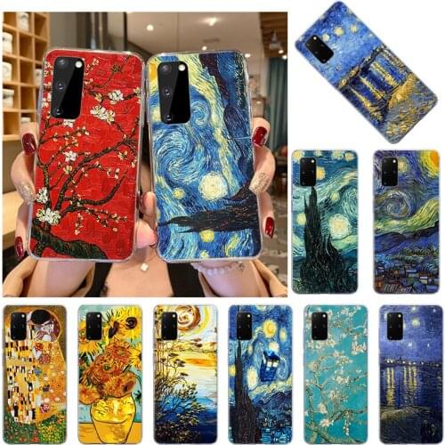 Van Gogh Starry Night Silicone Soft TPU Phone Case For Samsung S21 FE S20 Ultra Note 20 10 Pro 9 8 S10 Lite S10E S9 Plus Cover