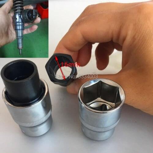 Diesel Common Rail Injector Nozzle Cap Octagonal Sleeve Wrench Tool 8 Angles For BOSCCH