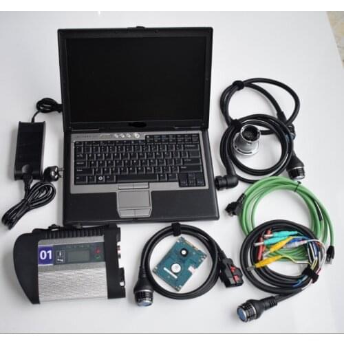 For mersedes diagnostic tool mb sd c4 connect compact 4 with star diagnosis software 2020.12v hdd in d630 laptop used computer
