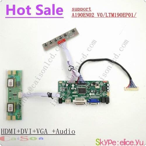 DVI-VGA-AUDIO of LCD controller board suitable for A190EN02 V0/LTM190EP01