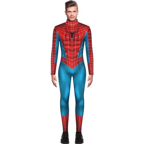 Halloween cosplay new spider digital printing tights mens autumn clothes burst into casual jumpsuitsVispera de Todos los Santos