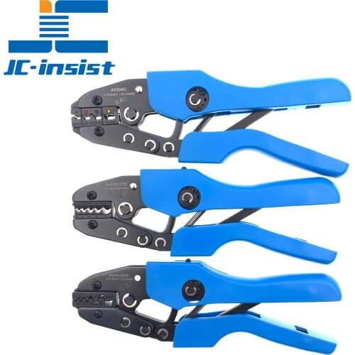 Ratchet crimping pliers for crimping insulated terminals, tubular terminals, crimping hand tools