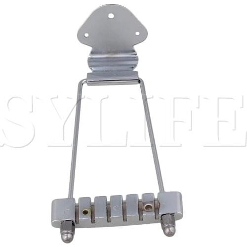 Chrome Trapeze Tailpiece For 6 String Guitar 50.0 m/m String Pitch