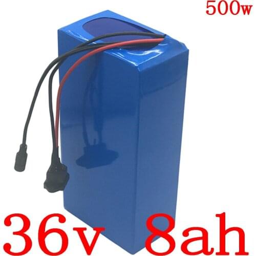 36V lithium battery pack 36V 8AH electric bike battery 36V 250W 350W 500W ebike battery with 15A BMS+42V 2A charger free duty