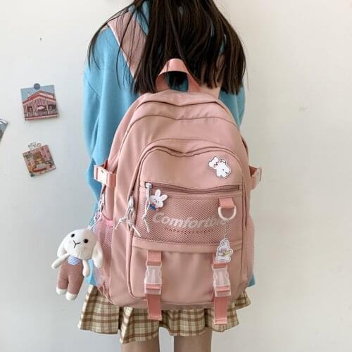 Couple Cute Backpacks for Women Harajuku School Backpacks for Teens Mori Large Capacity Ins Schoolbag Female Travel Laptop Bags