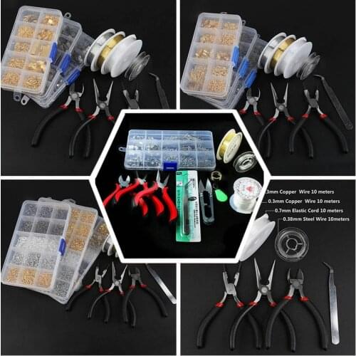 Jewelry Tool Suite Material DIY Jewelry Findings Making Box Beads Kit For DIY Making Bracelet Necklace Earring Accessories