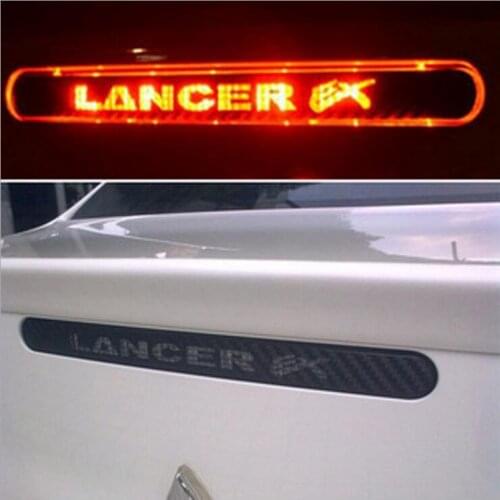 Carbon Fiber Brake Sticker For Lancer Ex 9 10 High Positioned Rear Brake Lights stickers For Mitsubishi lancer Car Accessories