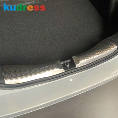 Stainless Steel Inner Rear Trunk Bumer Cover Trim For Honda Jazz 2020 2021 Tailgate Door Sill Plate Guard Car Accessories