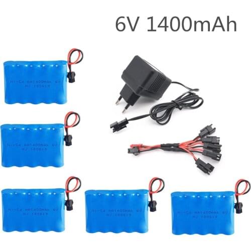 6v 1400mAh Ni-CD Battery With Charger For RC Cars Robots Tanks Trucks Gun Boats Aa 2400mah 6v Rechargeable Battery Pack